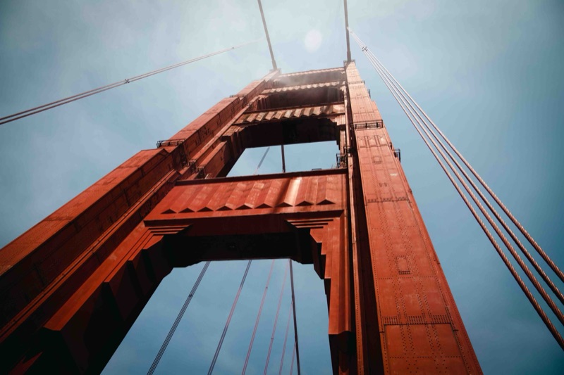 The Golden Gate Bridge.