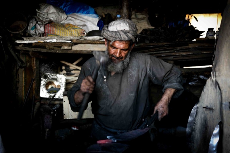 A man at a market.